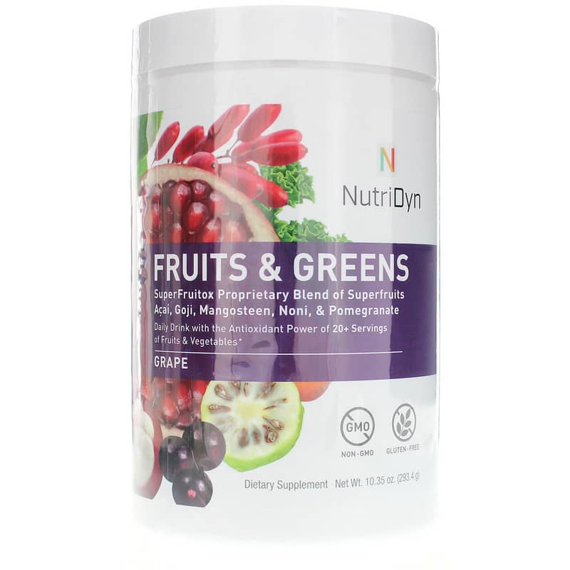 NutriDyn Fruits & Greens Daily Drink Grape 30 Servings