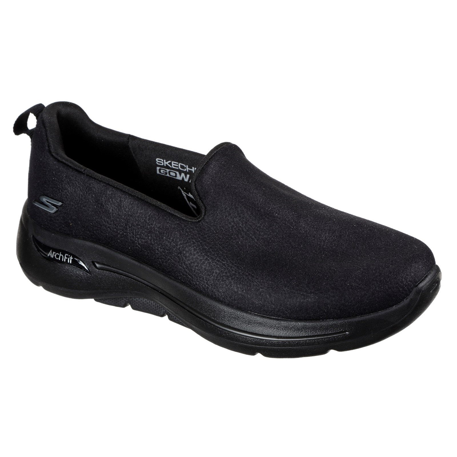 Skechers Women's Go Walk Arch Fit Smooth Voyage Trainer Black 32143 - Black 8