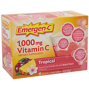 Emergen-C - 1,000 MG Vitamin C with B Vitamins & Electrolytes - Tropical (30 Single Serving Packets)