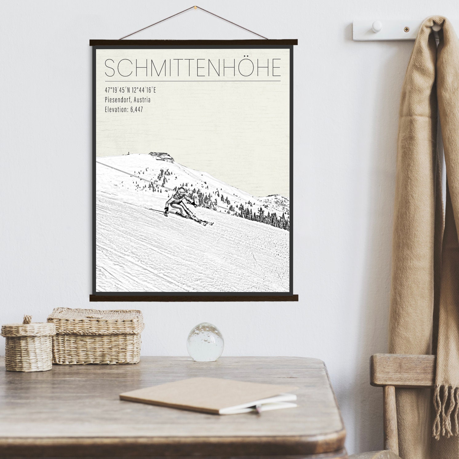 Schmittenhhe Austria Ski Resort Print | Hanging Canvas Of Printed Marketplace