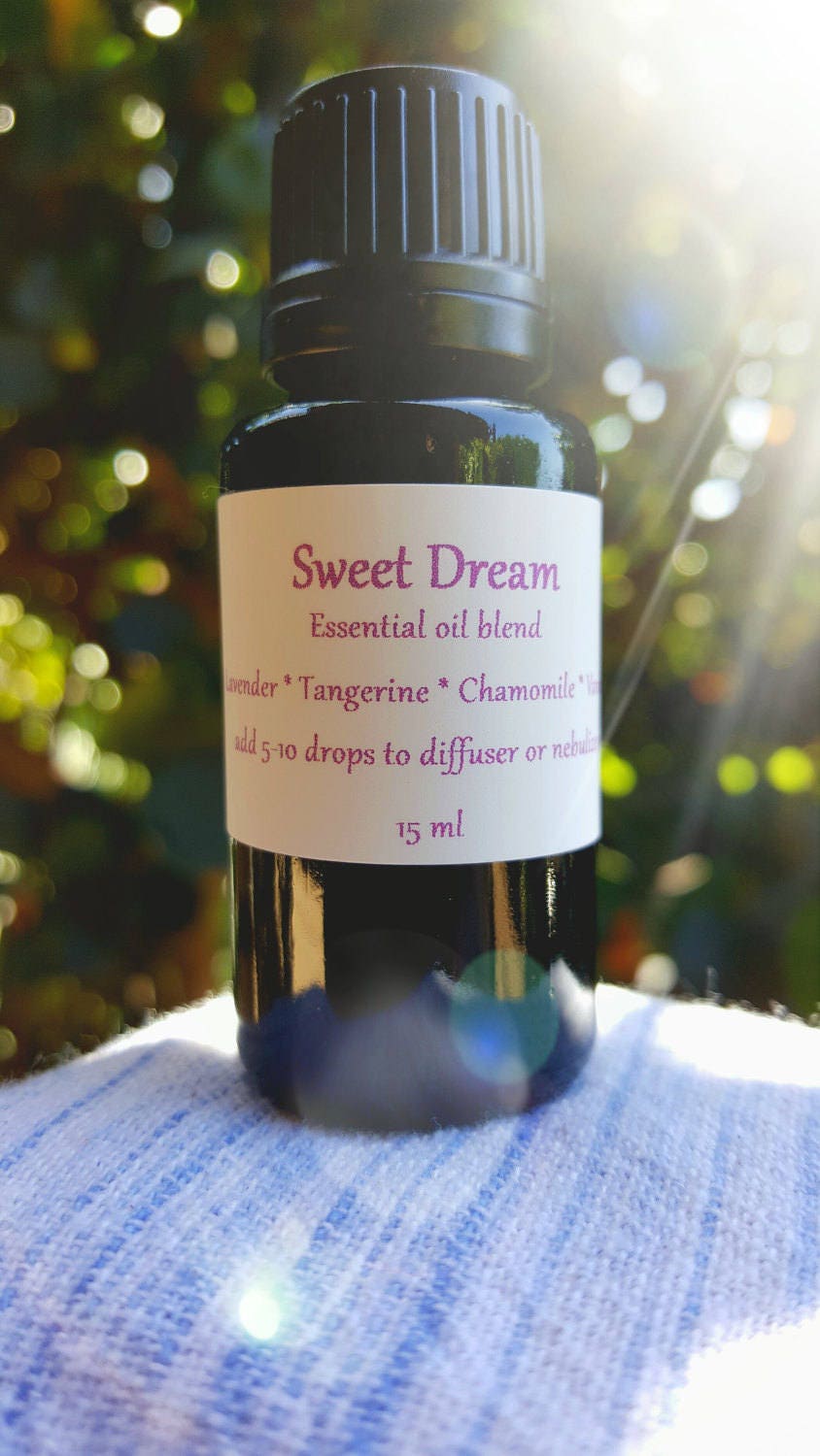 Sweet Dream Essential Oil Diffuser Blend Nigh Time Sleep Aid Anxiety Relief Calming Relaxing Mood Elevating Self Care Organic Relaxation