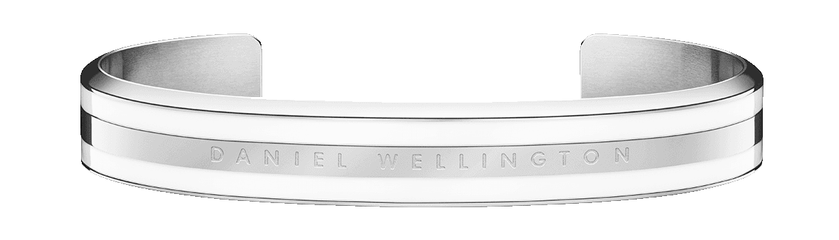 Daniel Wellington DW Emalie Bracelet Satin White M Sølv