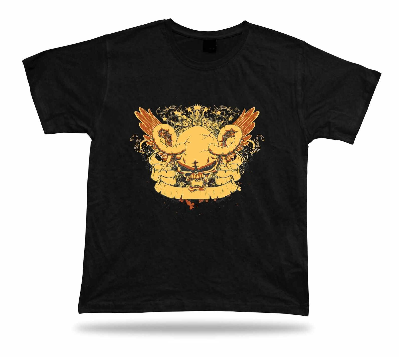 Angry Demon Evil skeleton Skull Ram vector unisex textile idea t shirt design