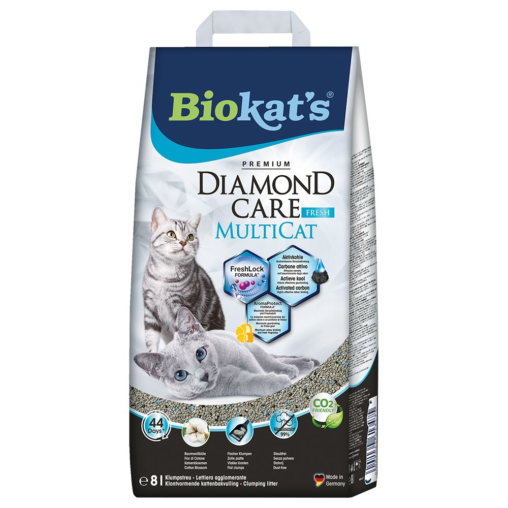 Biokat's Diamond Care MultiCat Fresh Cat Litter - 8l