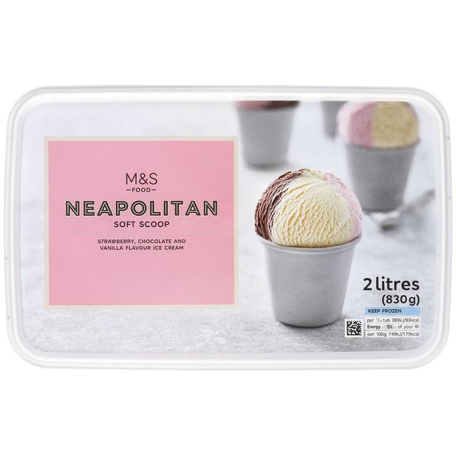 M&S Neapolitan Soft Scoop Ice Cream