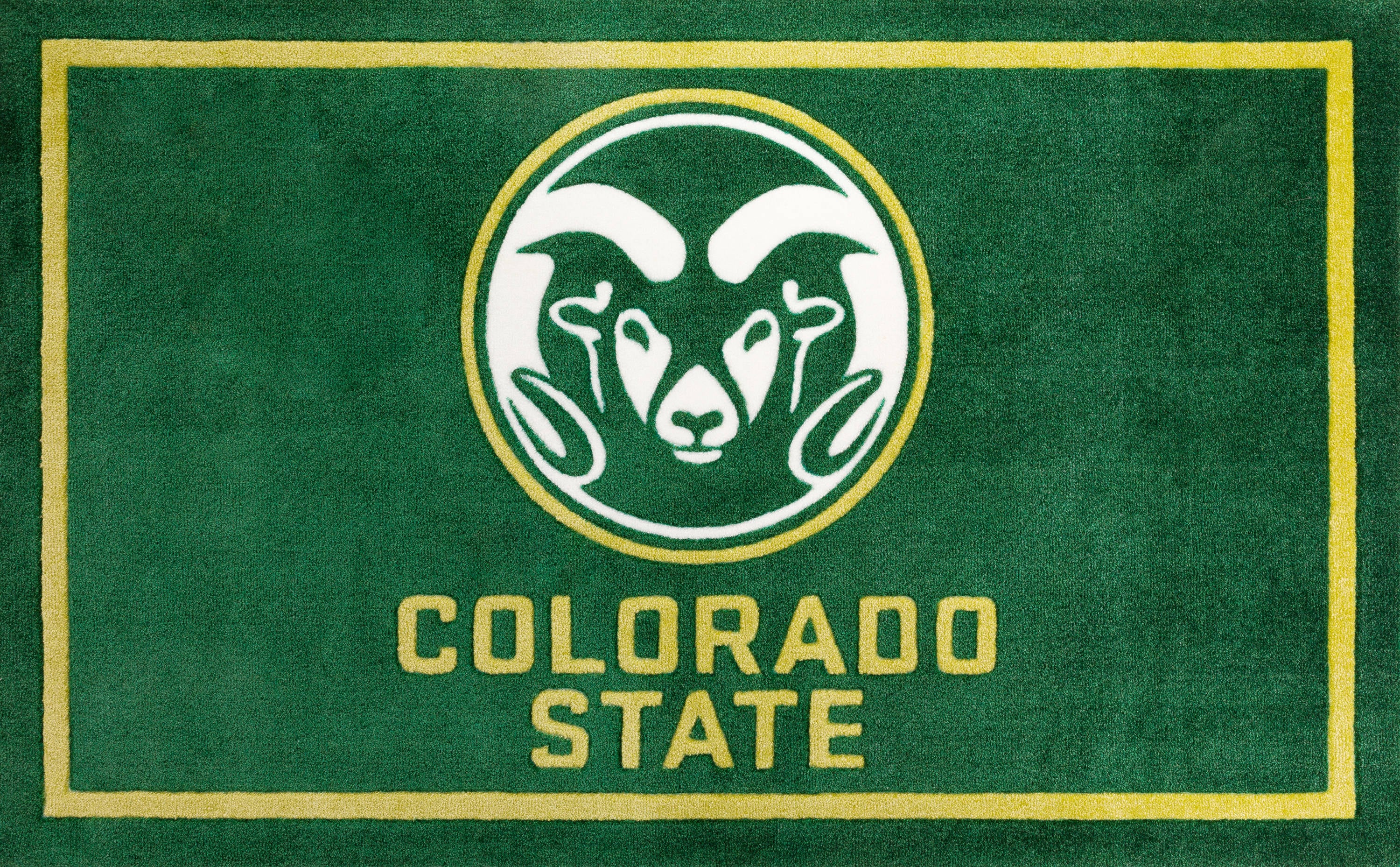 Addison Rugs Colorado State Rams Campus 3 x 5 Green Indoor Sports Area Rug Cotton | ACP1CS4X6