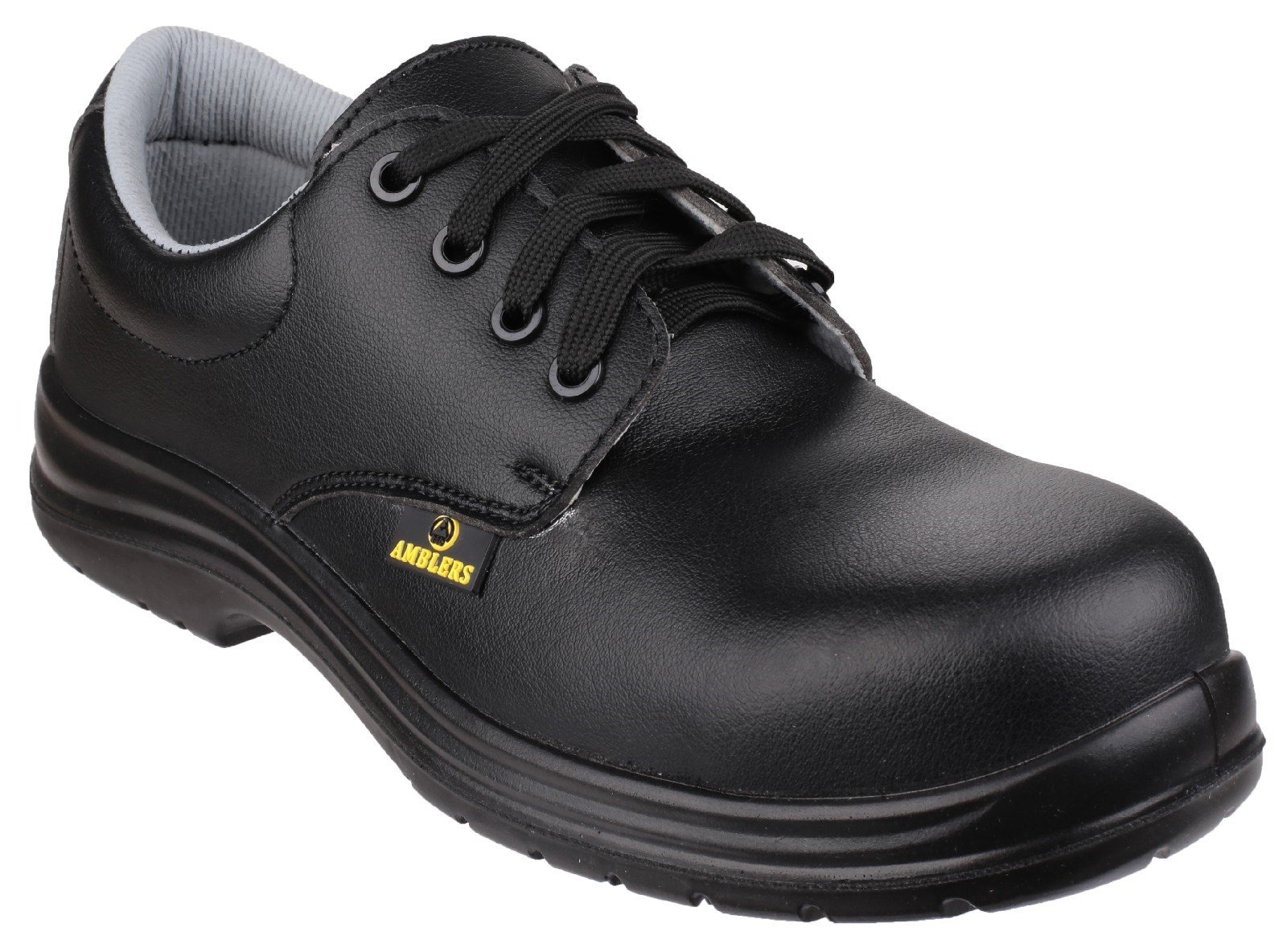 Amblers Unisex Safety Metal Free Water Resistant Lace up Shoe Black 20438 - Black 8