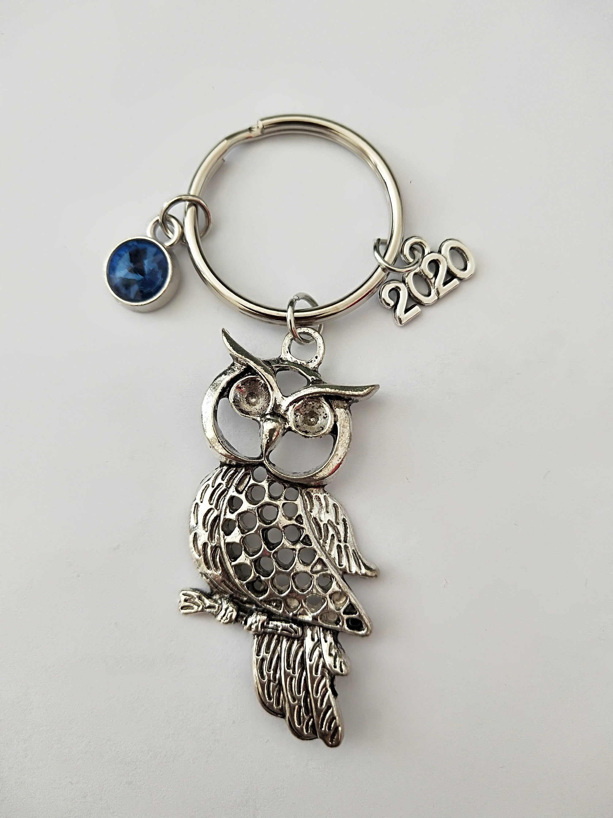 Owl Keychain, Animal Keychain, 2020 Keychain, Best Friend Gift, Graduation Gift.personalized Keychain.gift For Her Him.birthday Present