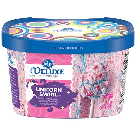 Kroger Deluxe Unicorn Swirl Ice Cream - 48.0 fl oz