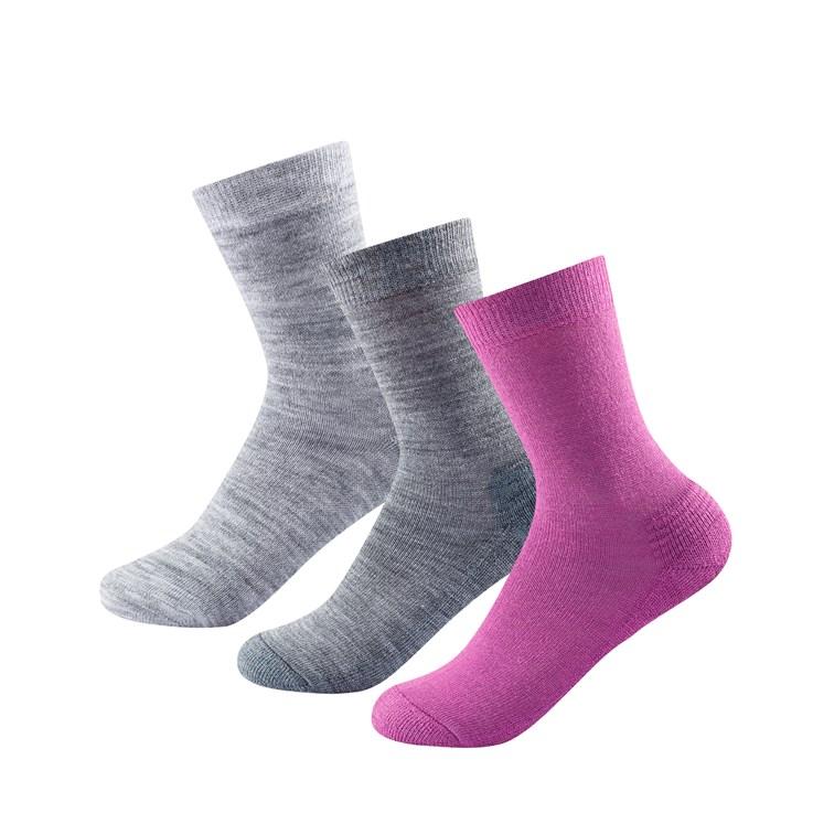 Devold Unisex Daily Medium Sock 3PK - Merino Wool, Anemone Mix / 36-40