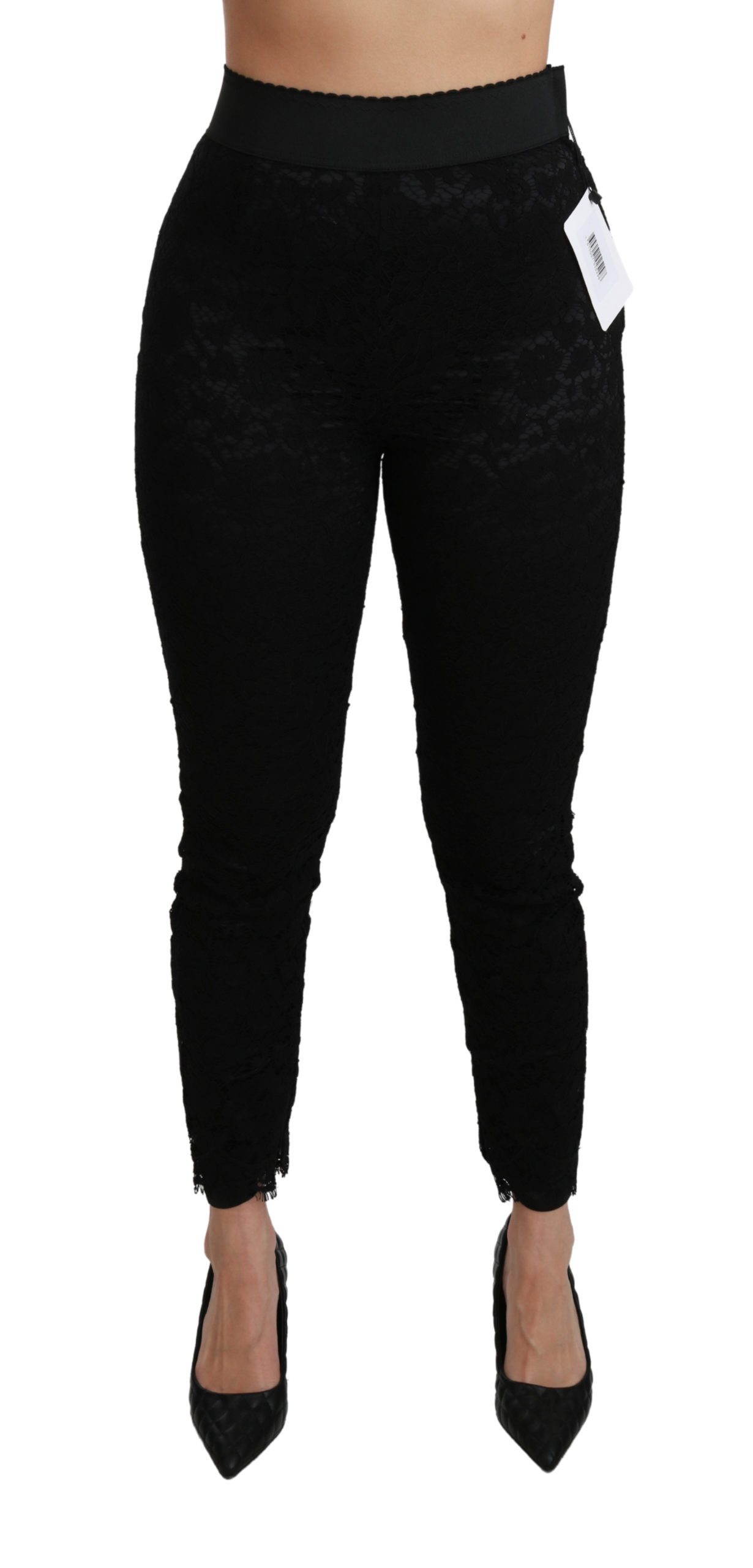 Dolce & Gabbana Women's Skinny High Waist Cotton Trouser Black PAN70895 - IT38|XS