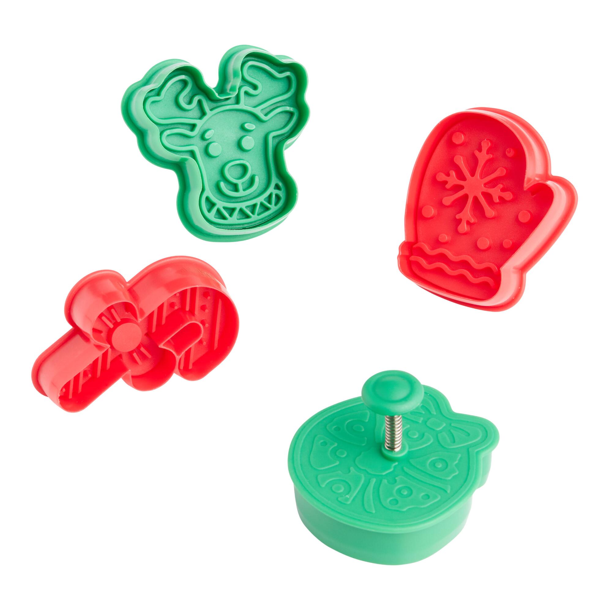 Holiday Pie and Cookie Dough Cutters 4 Pack: Multi - Plastic by World Market