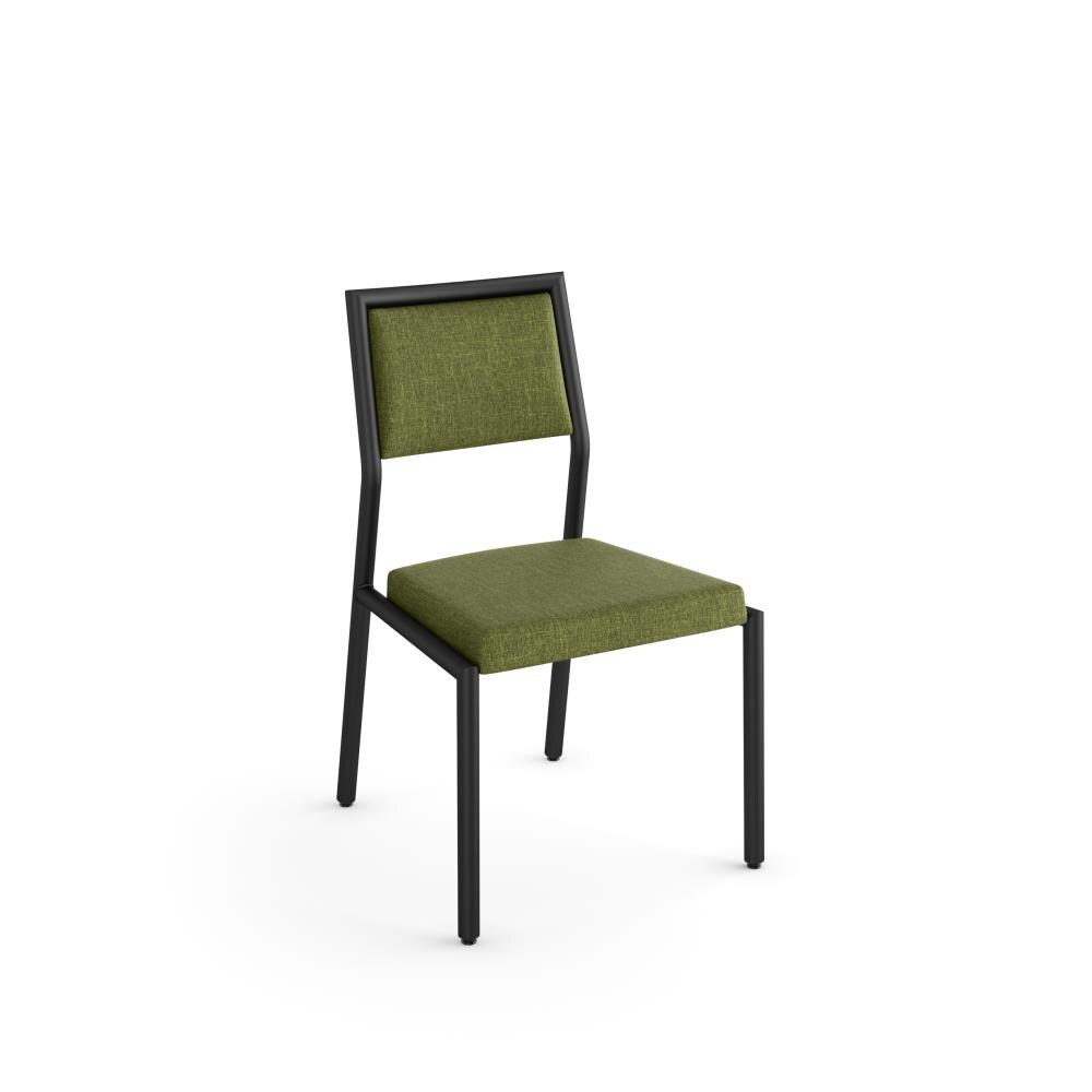 Amisco Jacob Contemporary/Modern Polyester Blend Upholstered Dining Side Chair (Metal Frame) in Green | 34572-WE/1B25KEF4