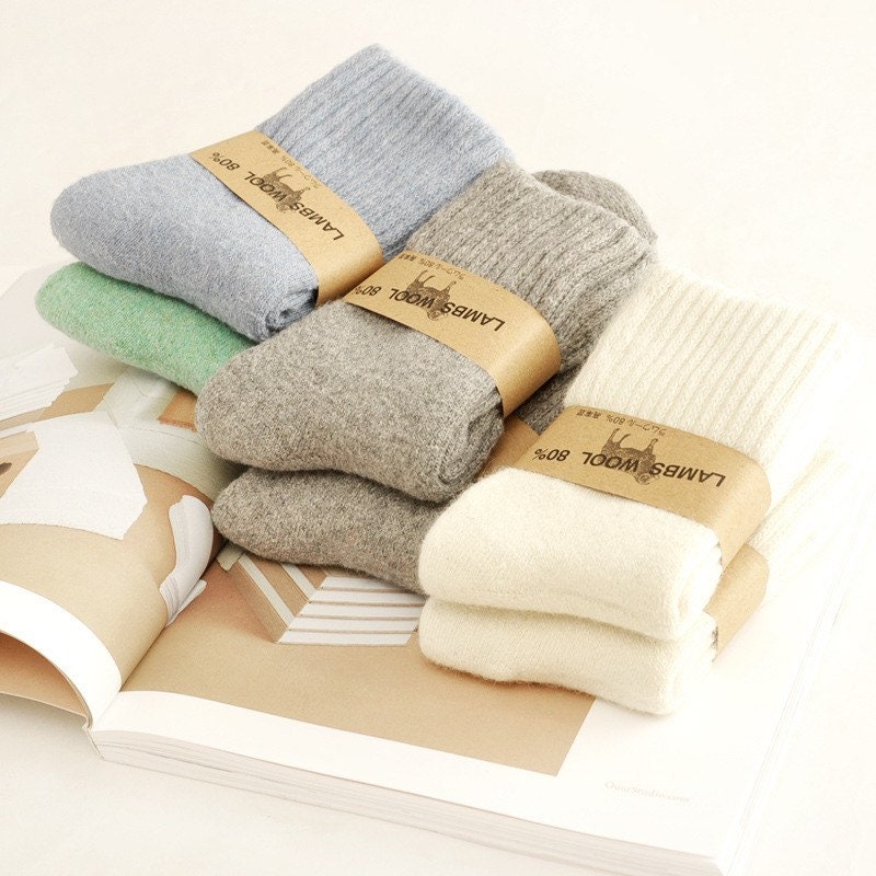 Miss June's| 1 Pair Wool Blended Socks|Winter| Warm | Soft High Quality| Gift Idea Thanksgiving |Women's Socks| Cozy