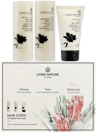 Living Nature Skin Steps to Enrich Dry & Mature Skin