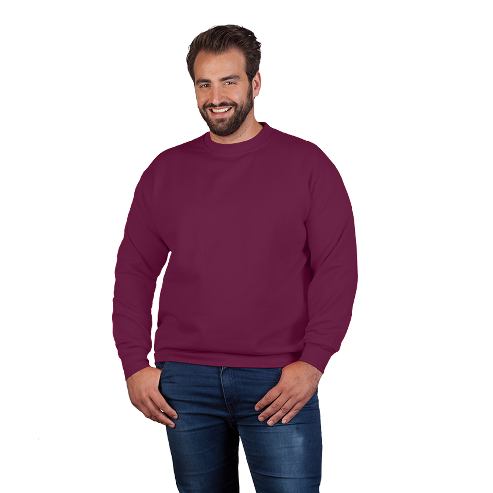 Premium Sweatshirt Plus Size Herren Sale, Bordeaux, XXXL