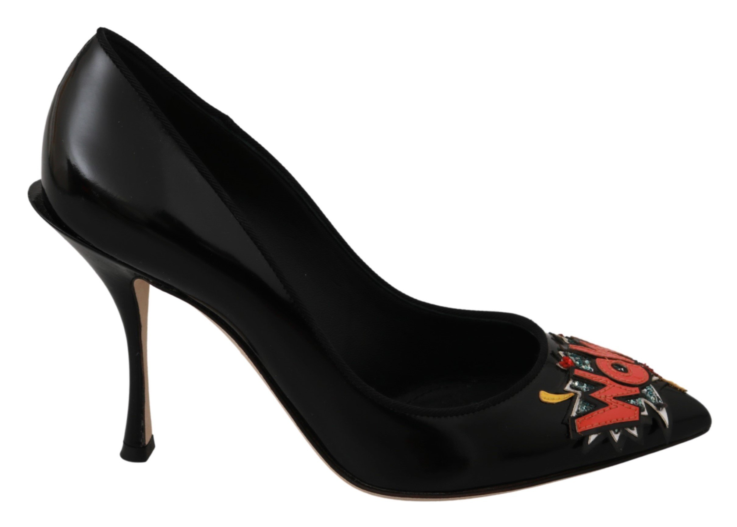 Dolce & Gabbana Women's Leather Pumps Shoe Black LA6459 - EU35/US4.5