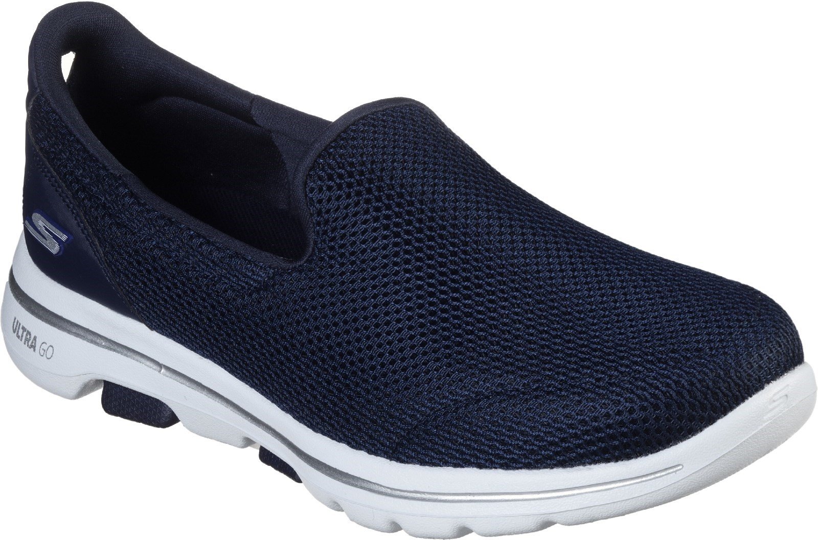 Skechers Women's Gowalk 5 Slip On Trainer Various Colours 30336 - Navy/White 3