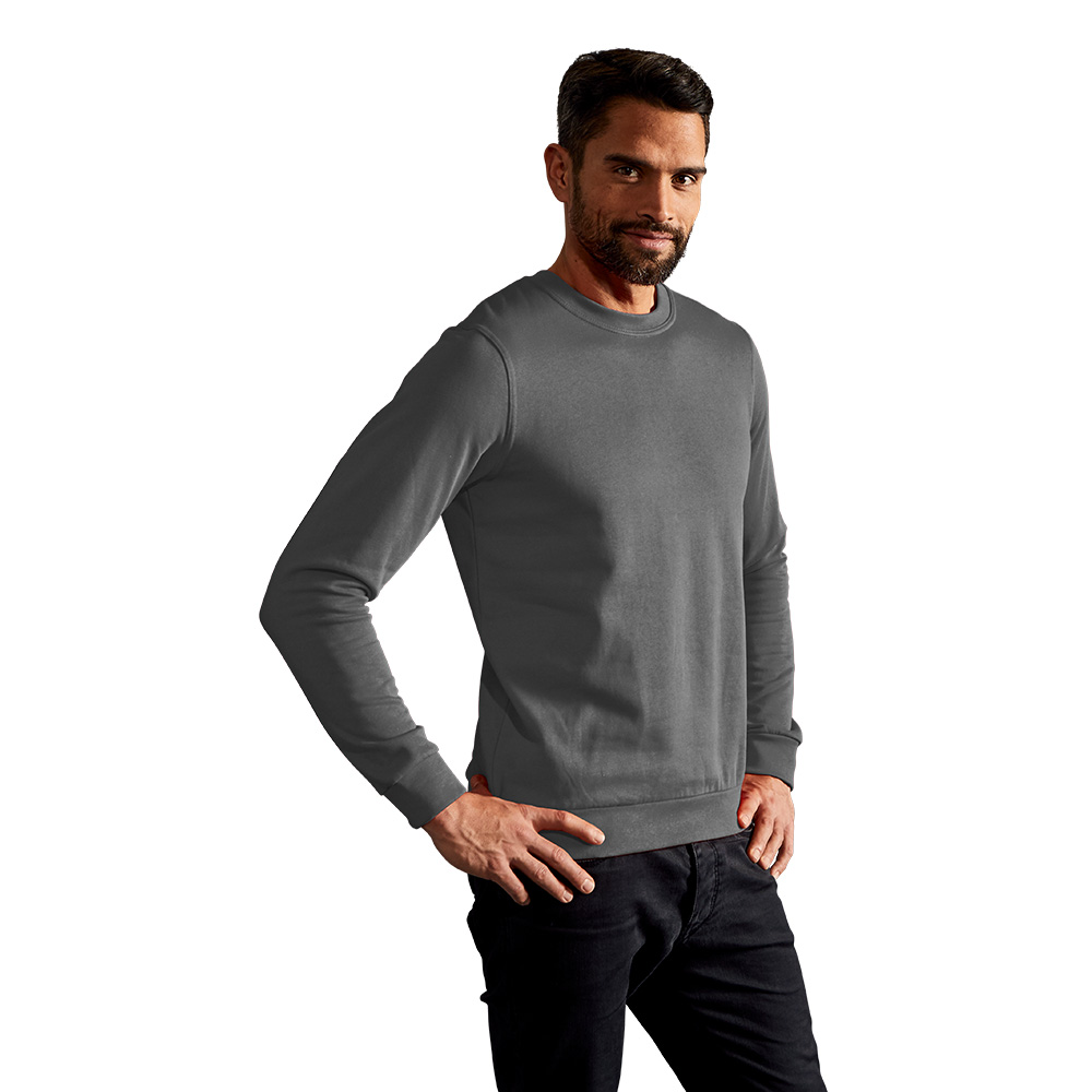 Premium Sweatshirt Herren, Stahlgrau, L