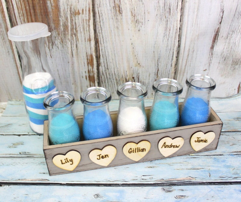 Blended Family, Sand Ceremony Set, Family Unity Wedding, Ceremony, Rustic | 6 Person Set