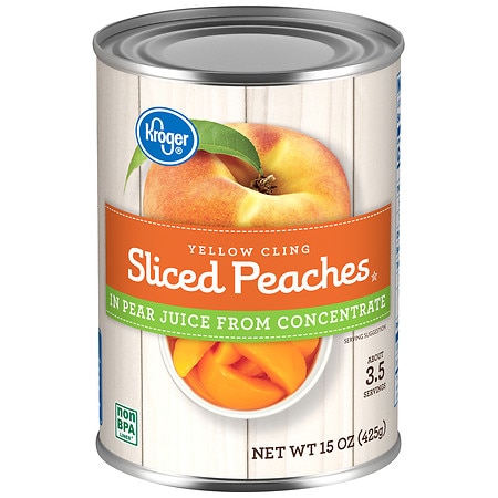 Kroger Yellow Cling Sliced Peaches in Pear Juice - 15.0 oz