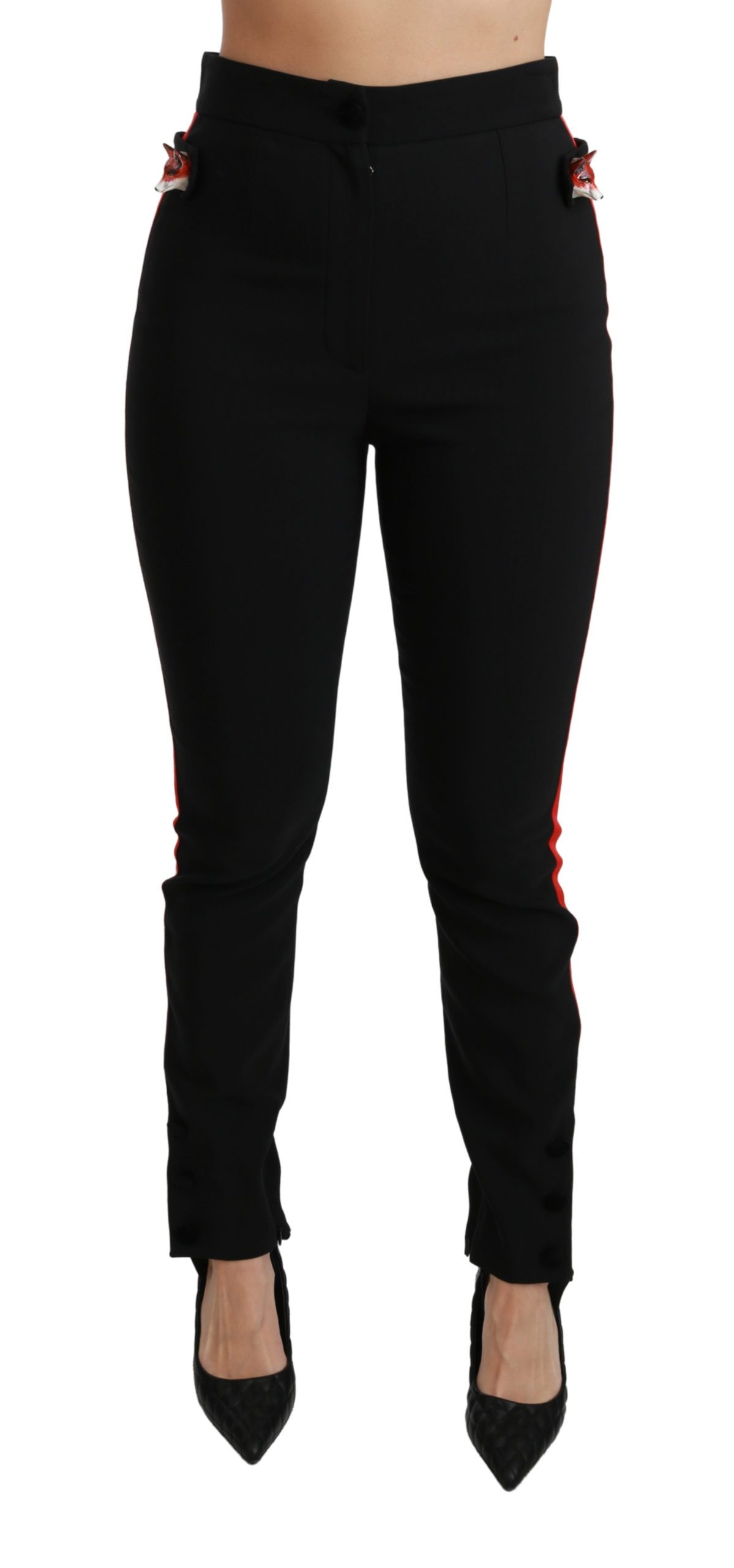 Dolce & Gabbana Women's Skinny Stretch Cotton Trouser Black PAN70896 - IT36 | XS