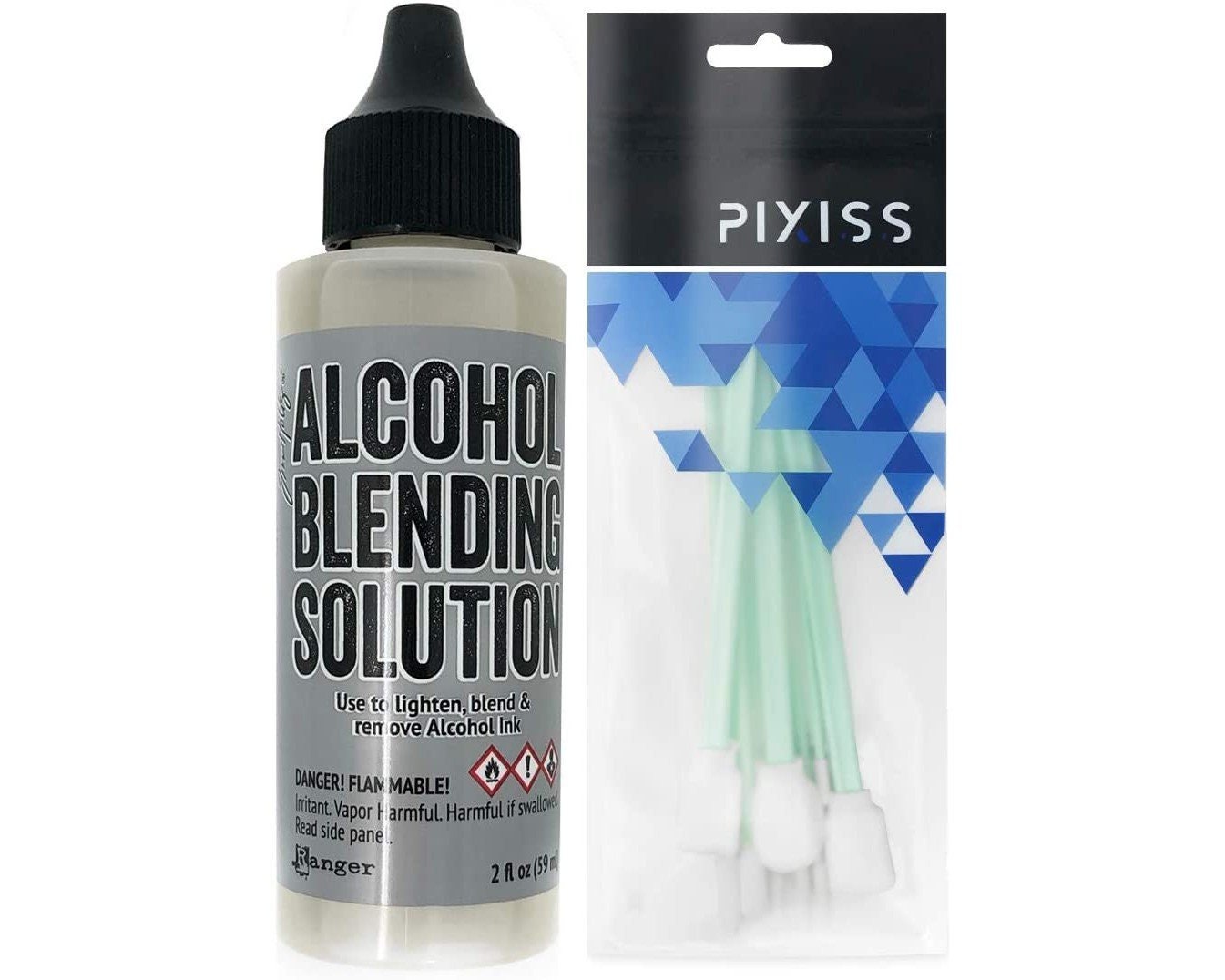 Ranger Alcohol Blending Solution | 2-Ounce & Pixiss Ink Tools For Your Inks On Yupo Paper