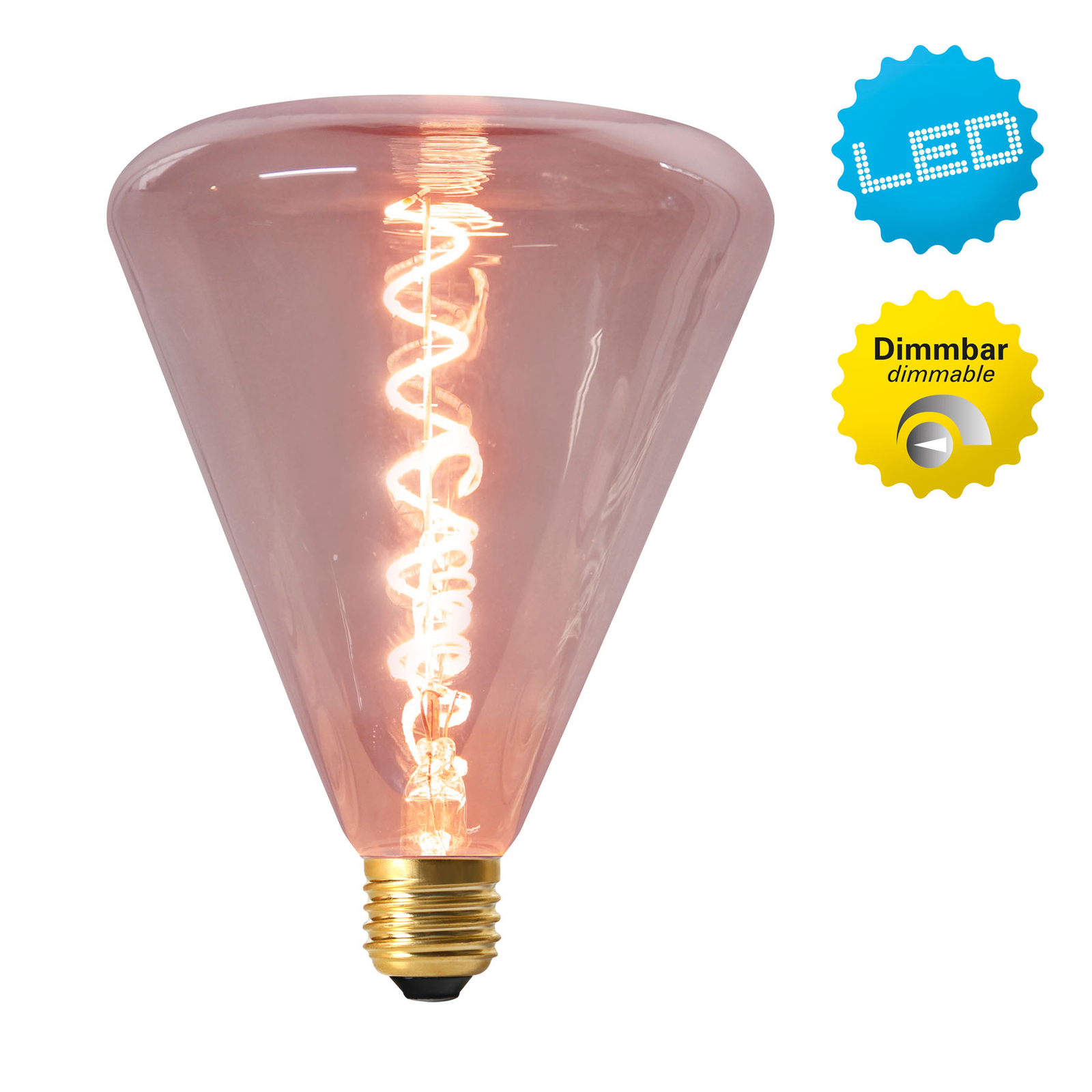 LED-globe-lamppu E27 4W 2 200 K, punainen sävy