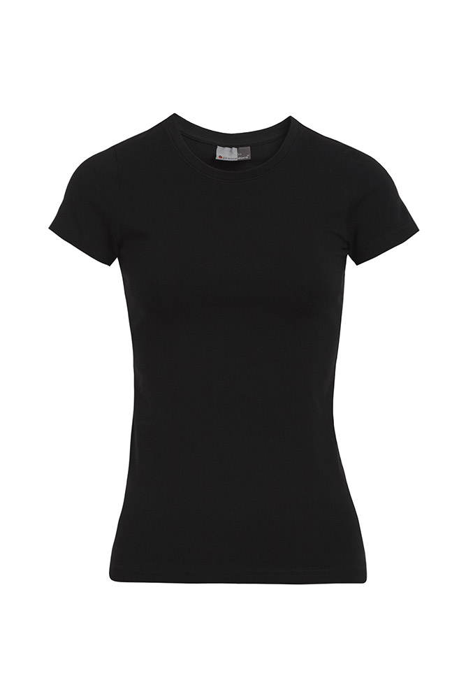 Slim-Fit T-Shirt Plus Size Damen, Schwarz, XXL
