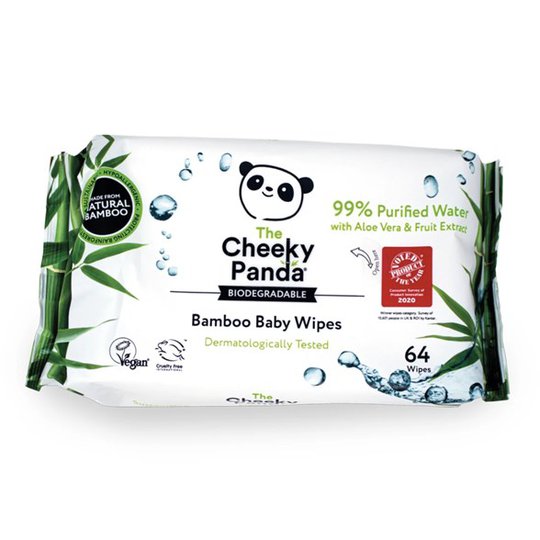 The Cheeky Panda Bamboo Baby Wipes, 64 st