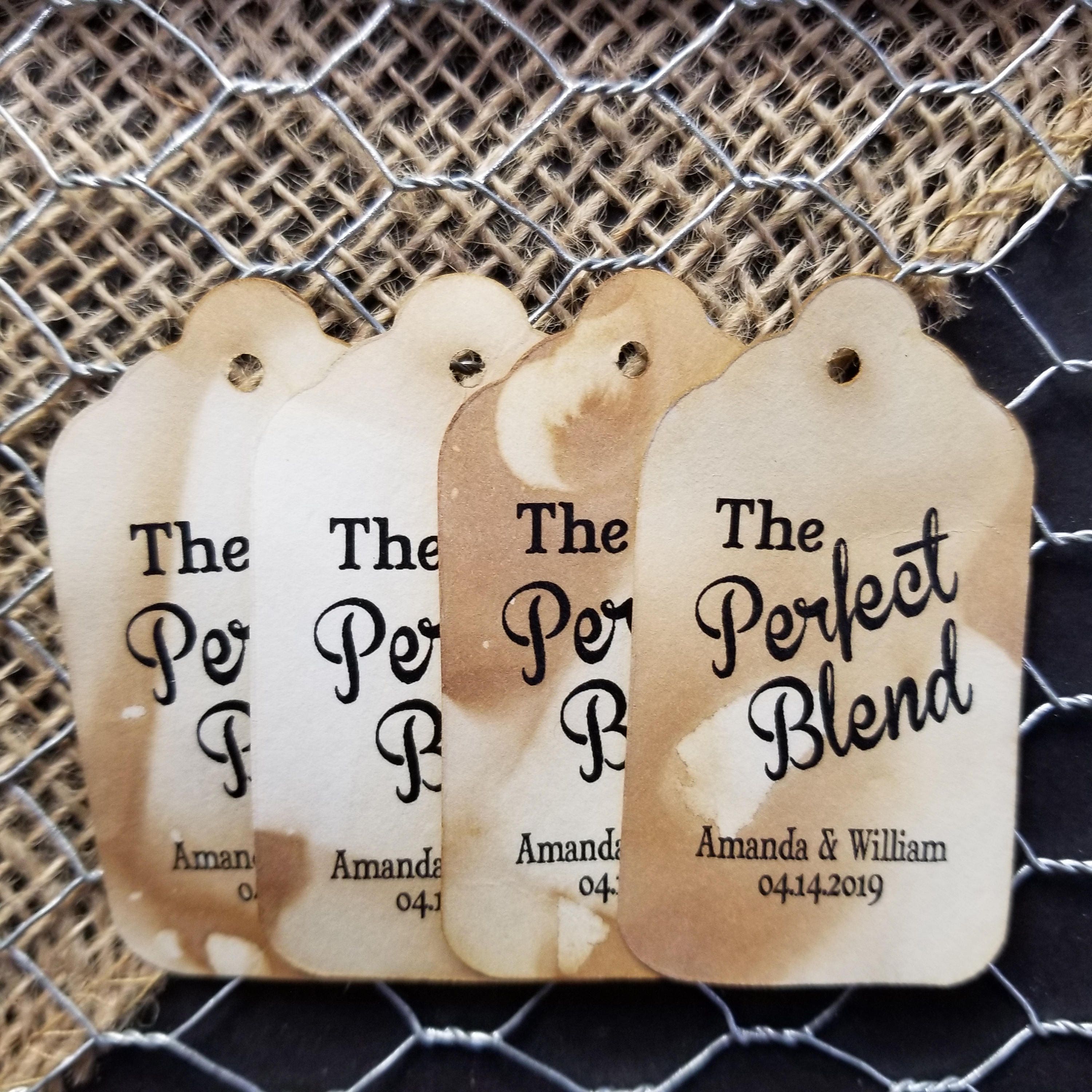 Perfect Blend Medium Personalized Wedding Favor Tag Choose Your Amount