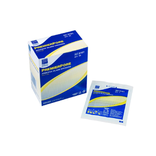 Buy PremierPore Adhesive Island Dressing 5 x 7cm Box of 50 Online