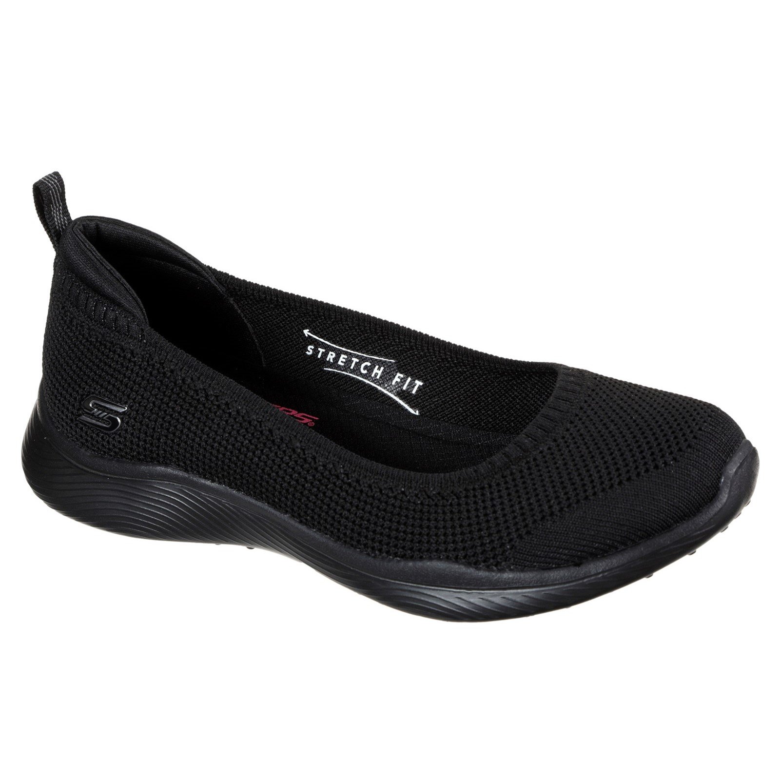 Skechers Women's Microburst 2.0 Be Iconic Wide Trainer Black 33069 - Black 4