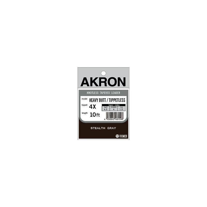 Akron Heavy Butt Tippetless - 10' / 2X Tippdiameter 0,225mm.