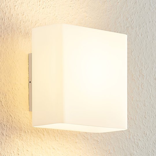 Arcchio Daya LED-seinälamppu lasia, kulmikas