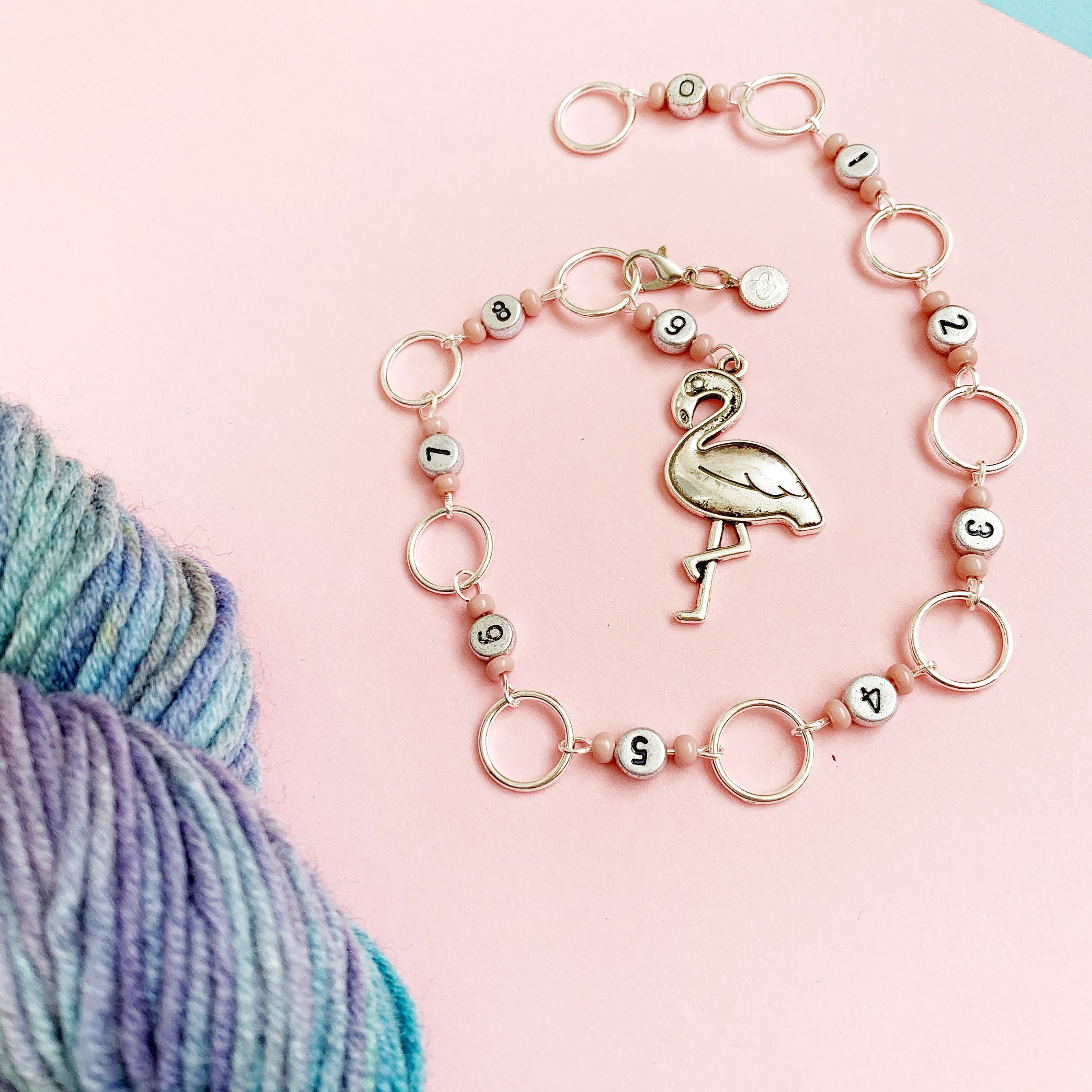 Flamingo Knitting Row Counter , Chain For Knitting