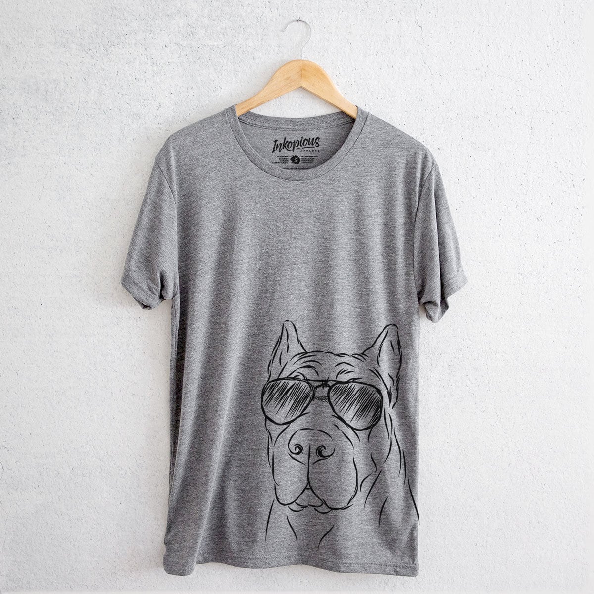 Bearson The Cane Corso - Tri-Blend Unisex Crew Grey Dog Lover Gift