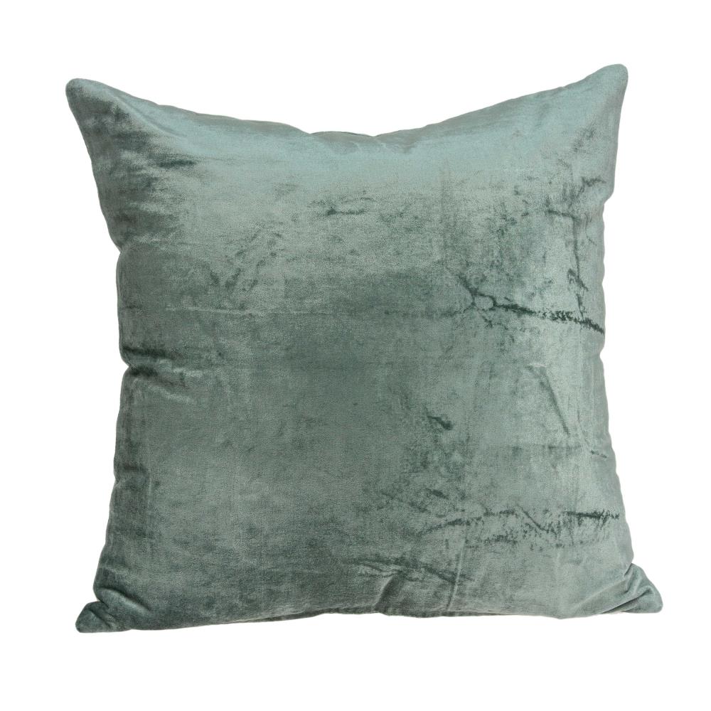 HomeRoots Jordan Sea Foam Standard Cotton Viscose Blend Pillow Case in Green | 334241