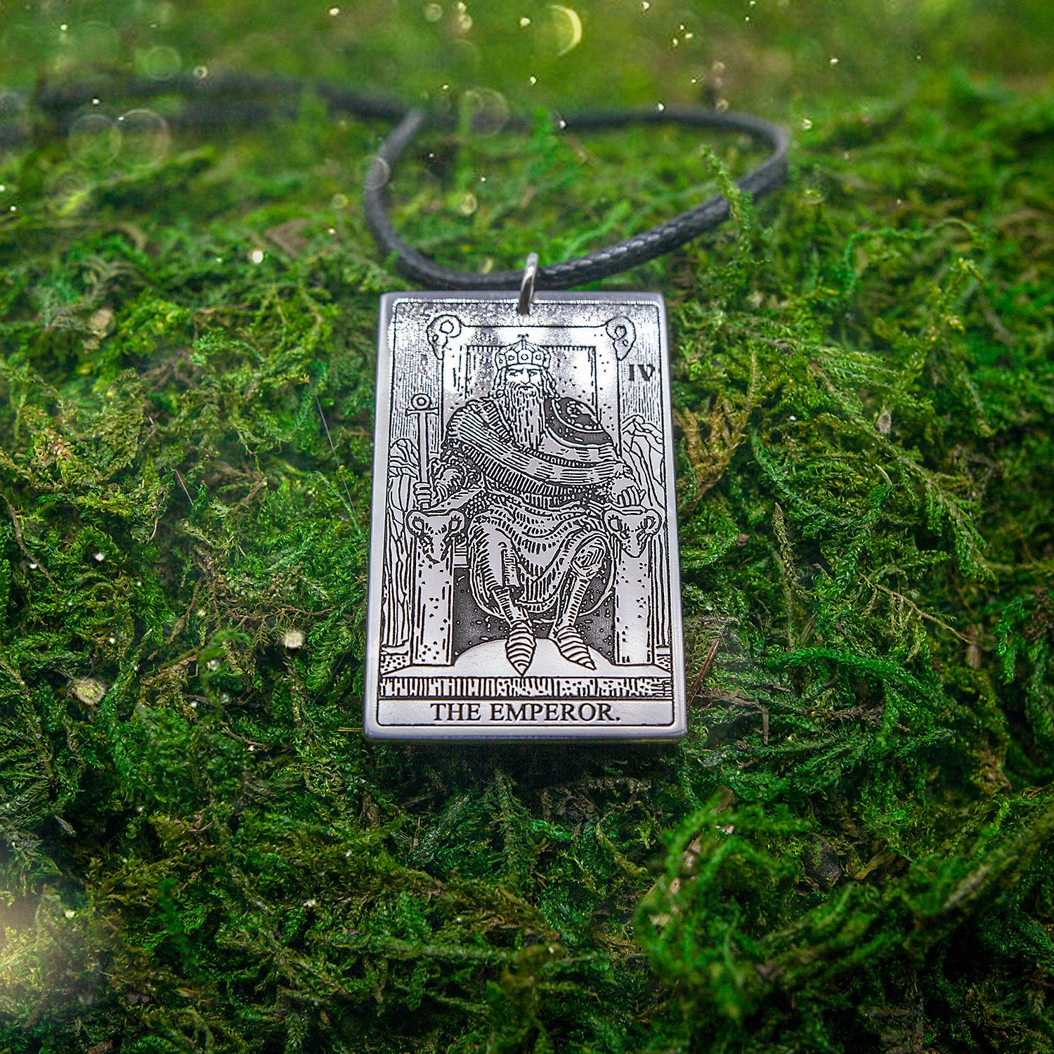 The Emperor Major Arcana Tarot Card Kabbalah Amulet Pendant