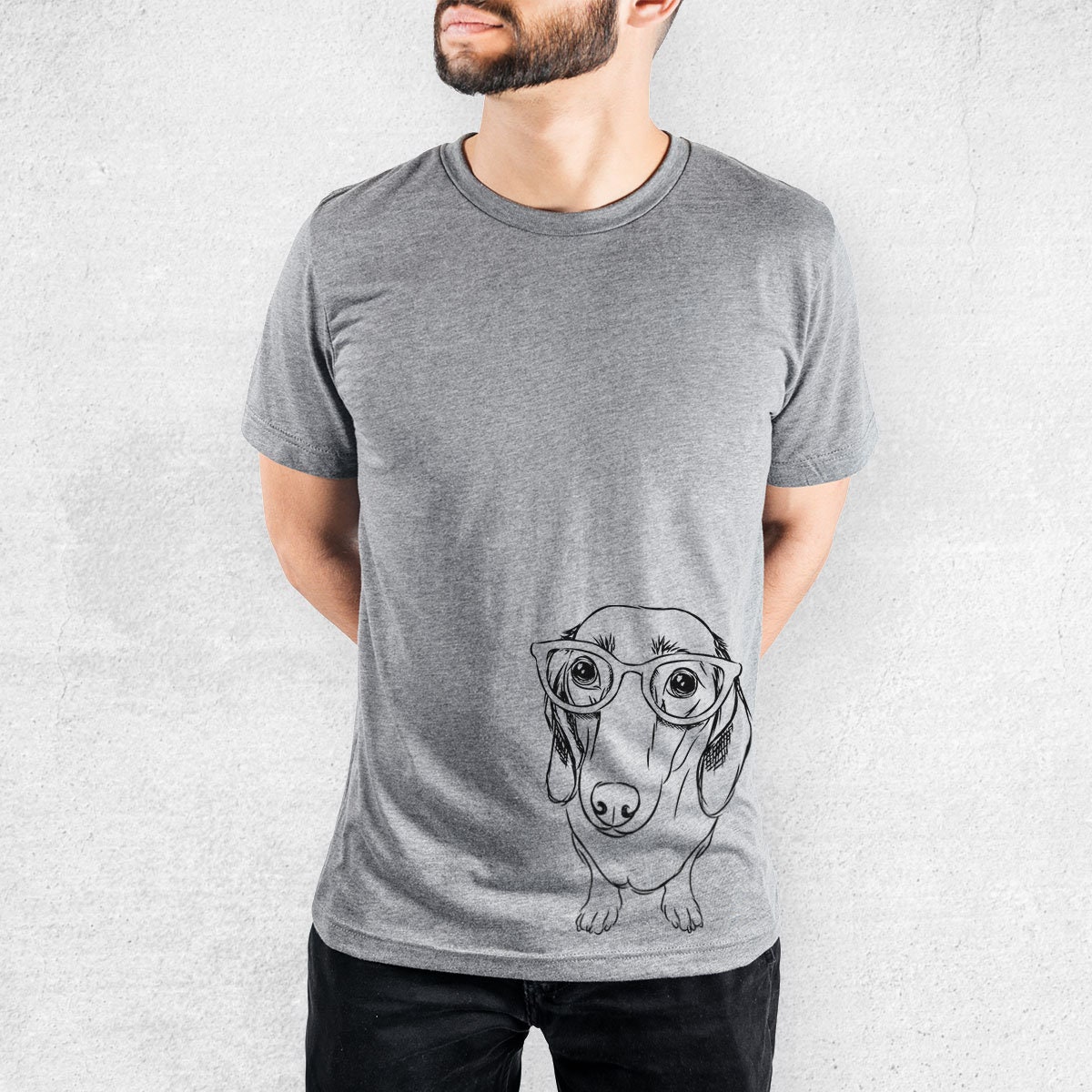 Annabelle The Dachshund - Tri-Blend Unisex Crew Grey Dog Lover Gift