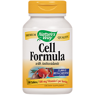 Cell Formula with Antioxidants - 25,000 IU Beta-Carotene with Vitamin C (100 Tablets)