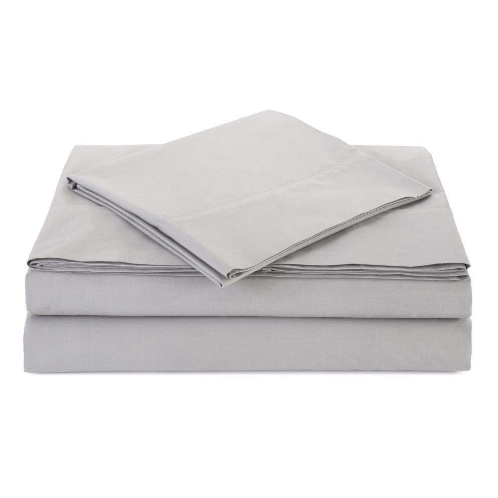 WestPoint Home Atelier Martex Percale Sheet Full Cotton Blend Bed Sheet in Gray | 028828370556
