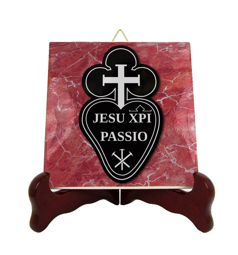 Passionists - Coat Of Arms Ceramic Tile Congregation The Passion Jesus Christ Religious Catholic Gift St Paul Cross