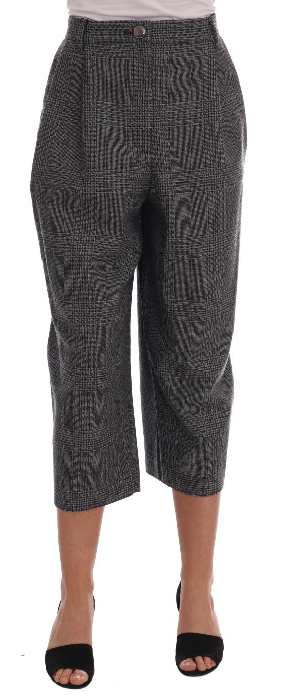 Dolce & Gabbana Women's Wool Capri Trouser Gray BYX1219 - IT46|XL