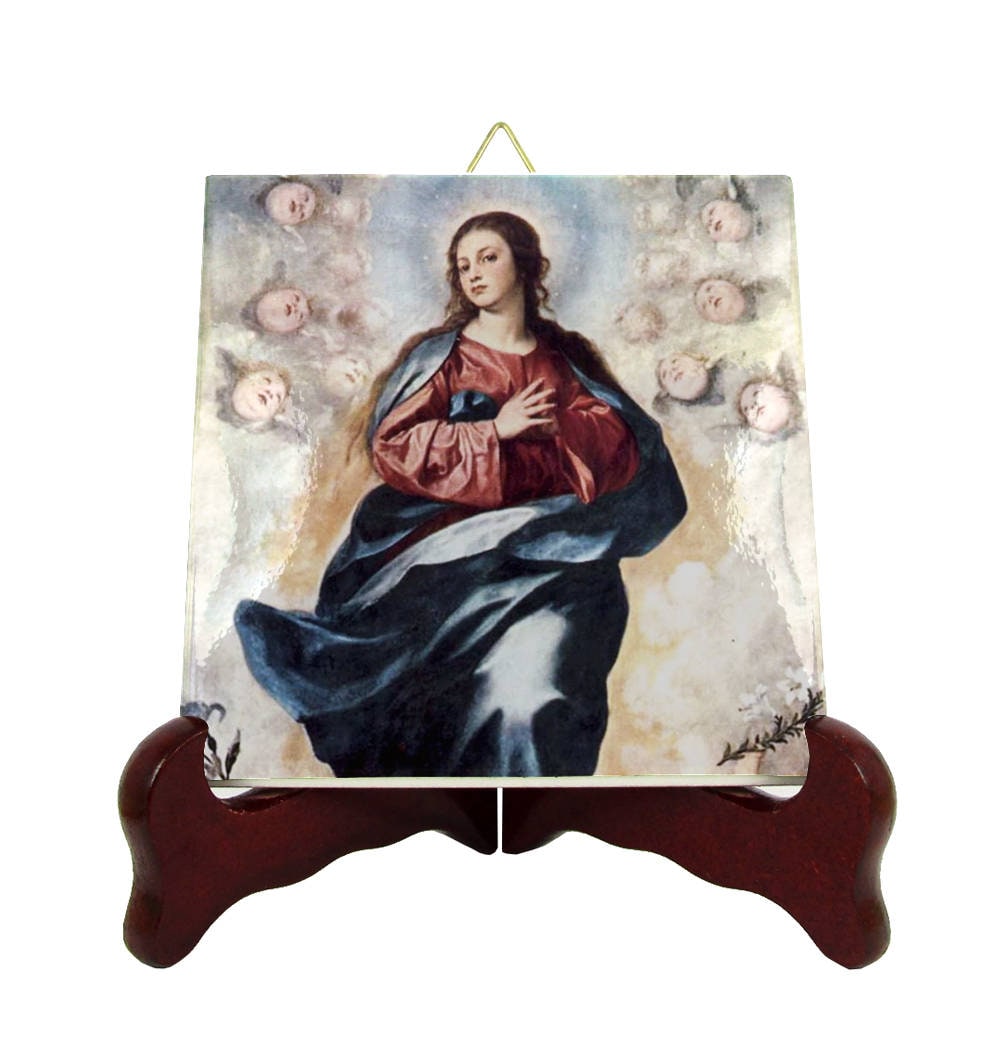 Devotional Art - The Virgin Immaculate By Alonso Cano Ceramic Tile Christian Catholic Gifts Faith Gift