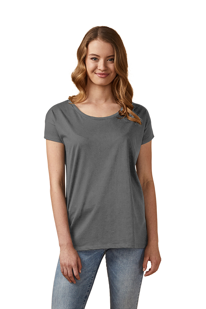 X.O Oversized T-Shirt Damen, Stahlgrau, XL