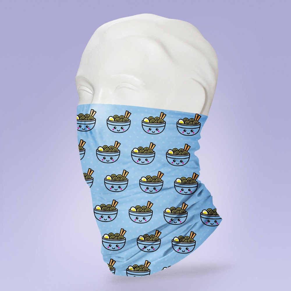 Washable & Reusable Ramen Noodles Themed Face Shield - Mask