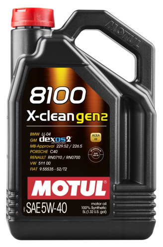 Moottoriöljy MOTUL 8100 X-CLEAN GEN2 5W40 5L