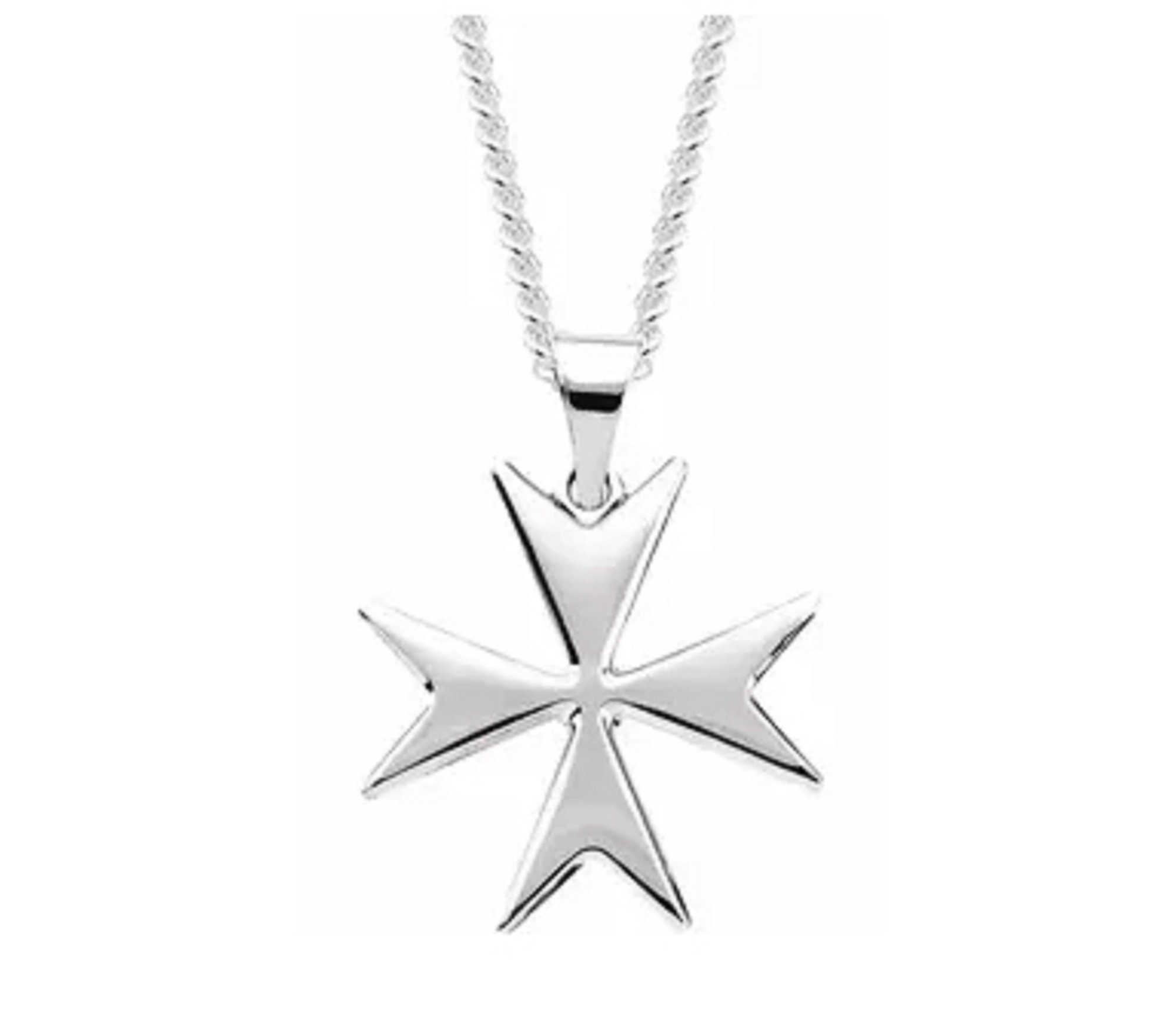 Mom Jewelry- Christian Jewelry For Her -Engagement Gift - Sterling Silver Maltese Cross 24 Necklace- Eliana & Eli Baptism