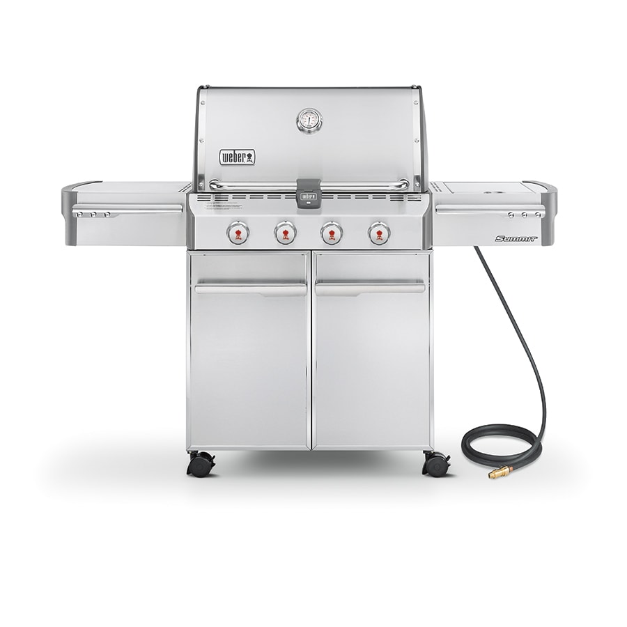Weber Summit S-420 Stainless Steel 4-Burner Natural Gas Grill with 1 Side Burner | 7220001
